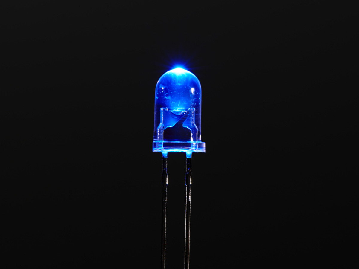 LED blu acceso